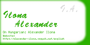 ilona alexander business card